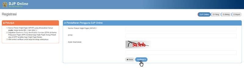 Verifikasi pendaftaran DJP Online - Cek disini untuk melihat cara login djp online dengan lengkap!