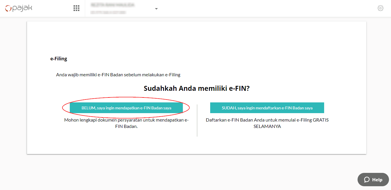 Pilih NPWP perusahaan yang ingin ada buat ID billingnya, pada kolom "Nama Pembayaran Pajak"