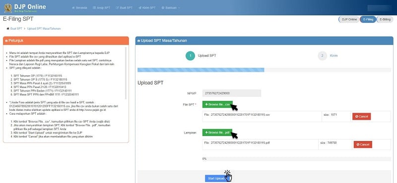 upload csv, pdf atau file format lain