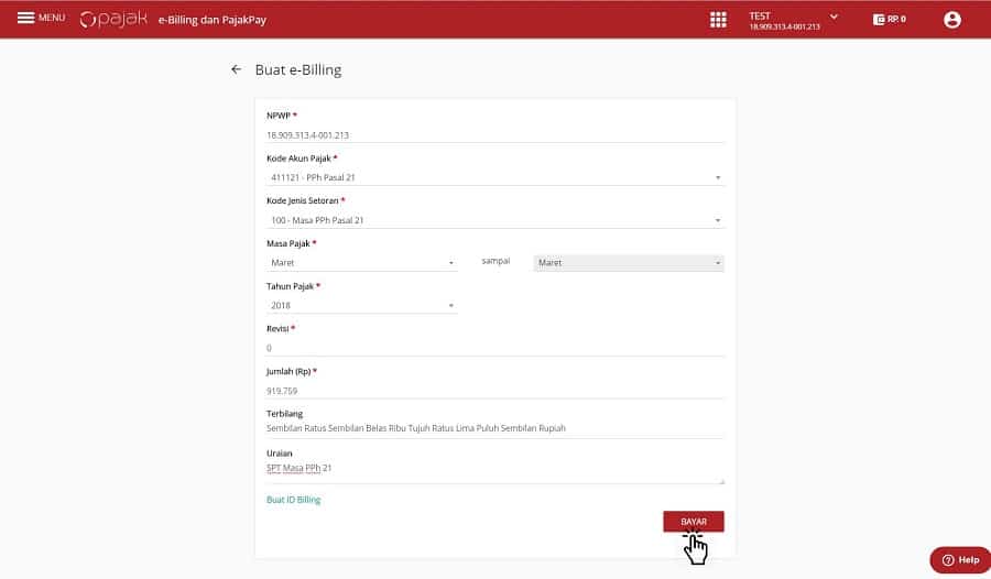 buat ID billing dan setor pajak online dengan pajakpay