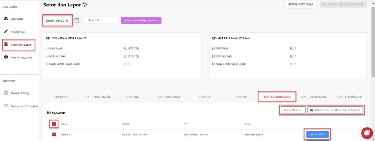 Klik tombol 'Lihat PDF', lalu pilih file PDF apa yang Anda inginkan