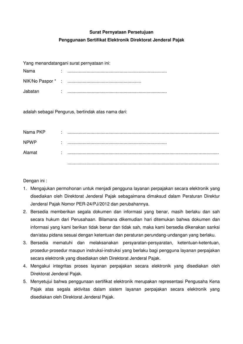 surat permintaan sertifikat elektronik