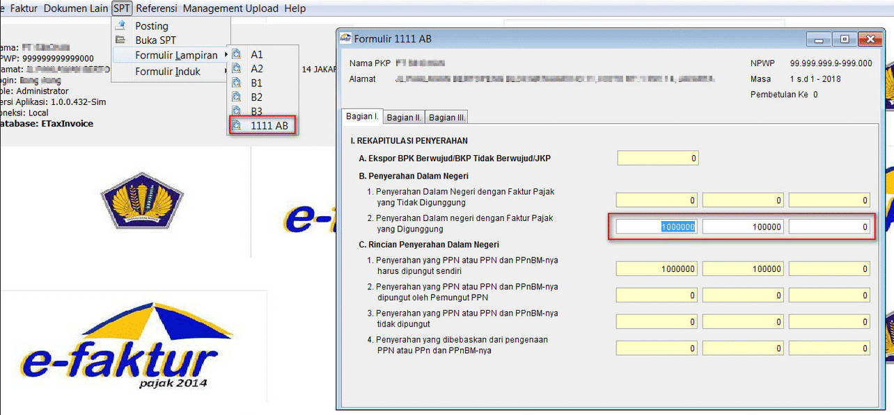 faktur pajak digunggung