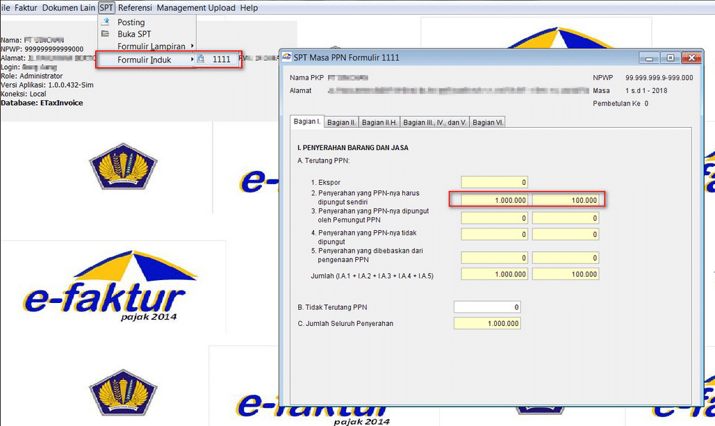 faktur pajak digunggung