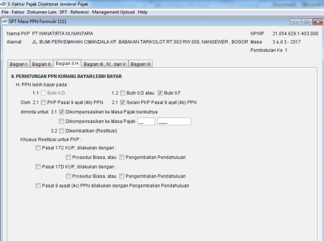 cara mengkompensasikan ppn lebih bayar