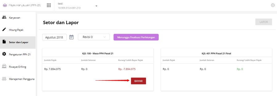 buat id billing dan bayar pajak online pph 21
