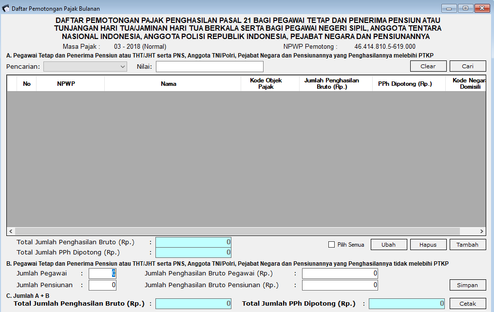 Download & Install e-SPT PPh 21 untuk memudahkan pelaporan PPh 21 Anda disini!