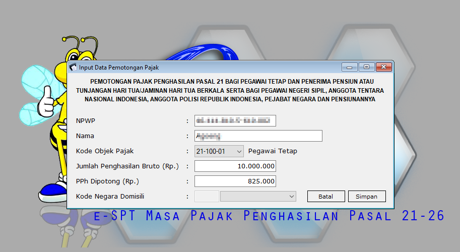 Download & Install e-SPT PPh 21 untuk memudahkan pelaporan PPh 21 Anda disini!