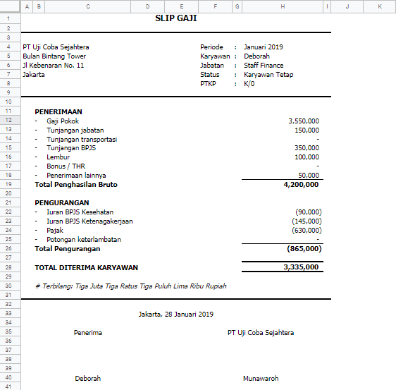 Bingung Membuat Format Slip Gaji? Cari Tahu Format-Format Slip Gaji Dan Cara Membuatnya Di Sini