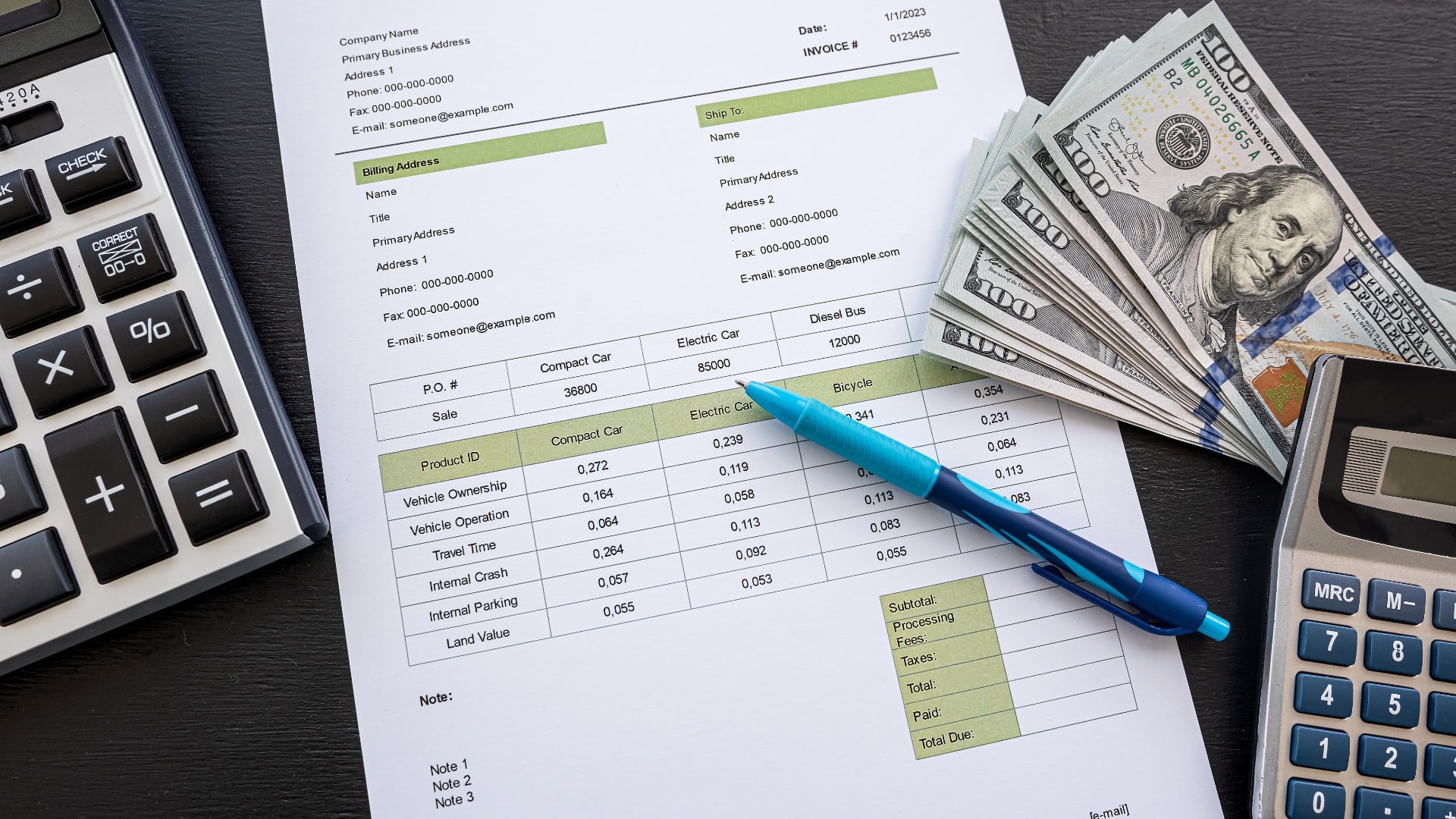 format invoice