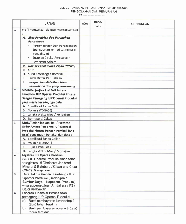 Surat permohonan izin usaha pertambangan 5